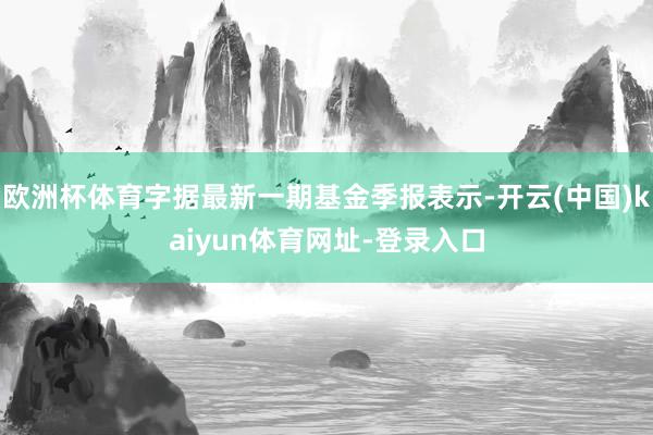 欧洲杯体育字据最新一期基金季报表示-开云(中国)kaiyun体育网址-登录入口