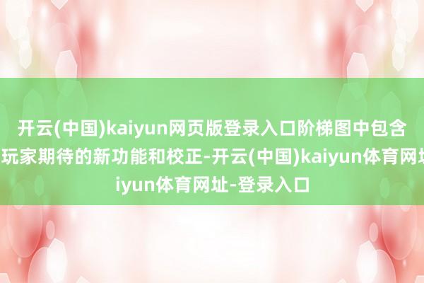 开云(中国)kaiyun网页版登录入口阶梯图中包含了繁密备受玩家期待的新功能和校正-开云(中国)kaiyun体育网址-登录入口