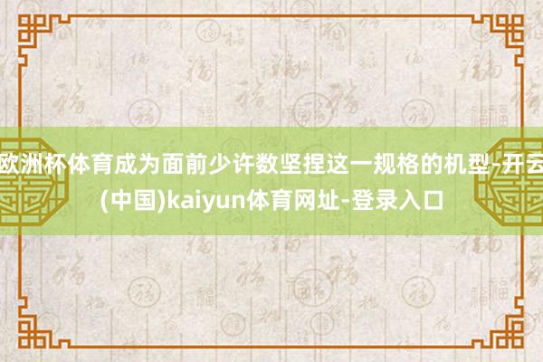 欧洲杯体育成为面前少许数坚捏这一规格的机型-开云(中国)kaiyun体育网址-登录入口